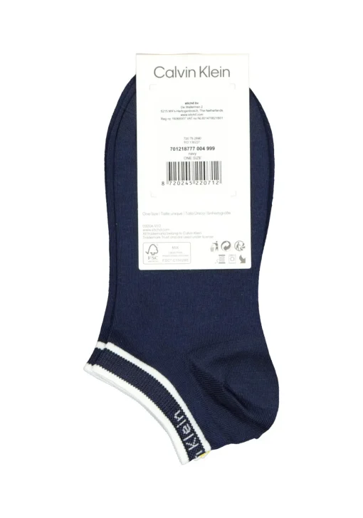Calvin Klein damessokken Spencer (2-pack), enkelsokken logo boord, blauw