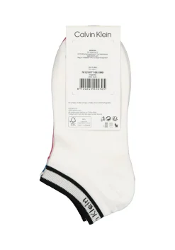 Calvin Klein damessokken Spencer (2-pack), enkelsokken logo boord, wit en roze