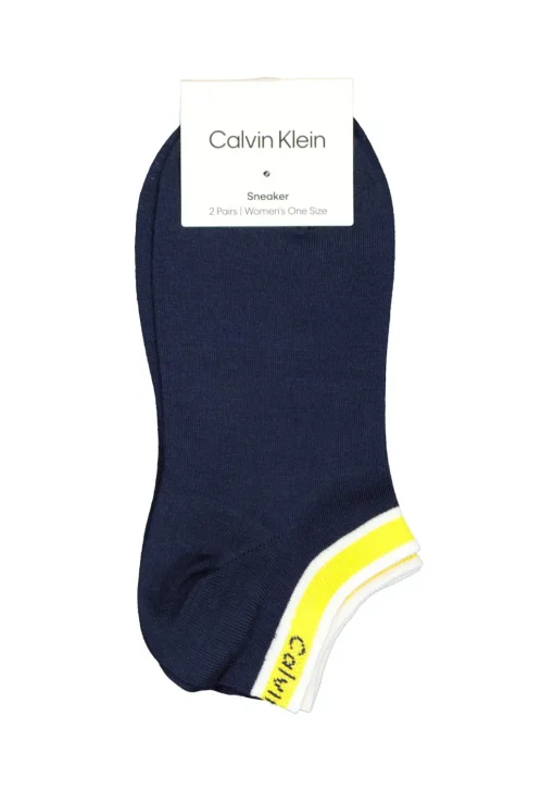 Calvin Klein damessokken Spencer (2-pack), enkelsokken logo boord, blauw