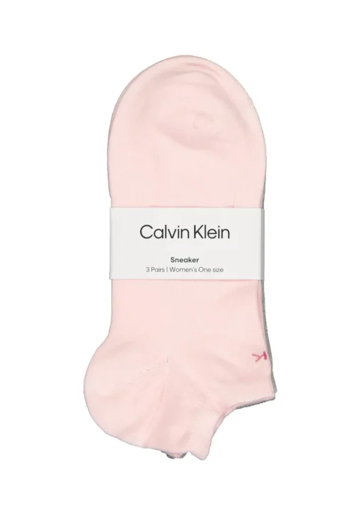 Calvin Klein damessokken Chloe (3-pack), enkelsokken, beige, roze en grijs
