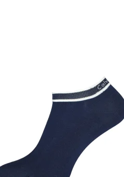 Calvin Klein damessokken Spencer (2-pack), enkelsokken logo boord, blauw