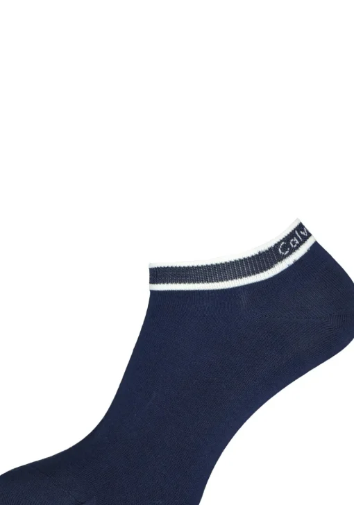Calvin Klein damessokken Spencer (2-pack), enkelsokken logo boord, blauw