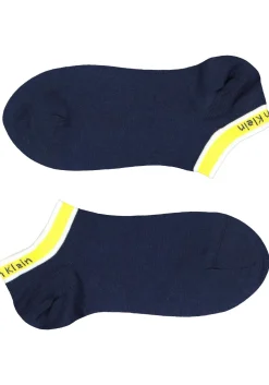Calvin Klein damessokken Spencer (2-pack), enkelsokken logo boord, blauw