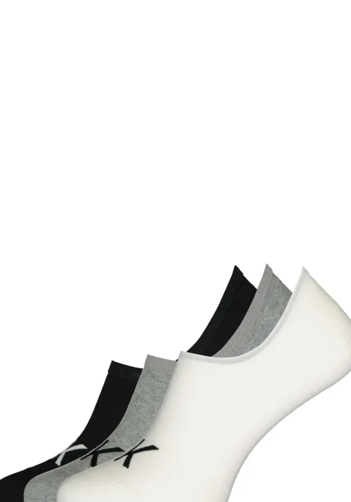 Calvin Klein herensokken Albert (3-pack), onzichtbare sokken, grijs, wit en zwart
