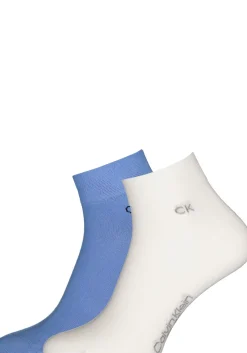 Calvin Klein herensokken Simon (2-pack), hoge enkelsokken, licht- en kobaltblauw