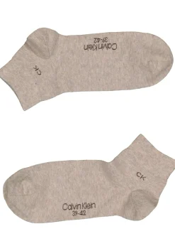 Calvin Klein herensokken Simon (2-pack), hoge enkelsokken, beige en lichtbruin