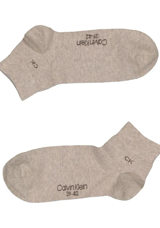 Calvin Klein herensokken Simon (2-pack), hoge enkelsokken, beige en lichtbruin