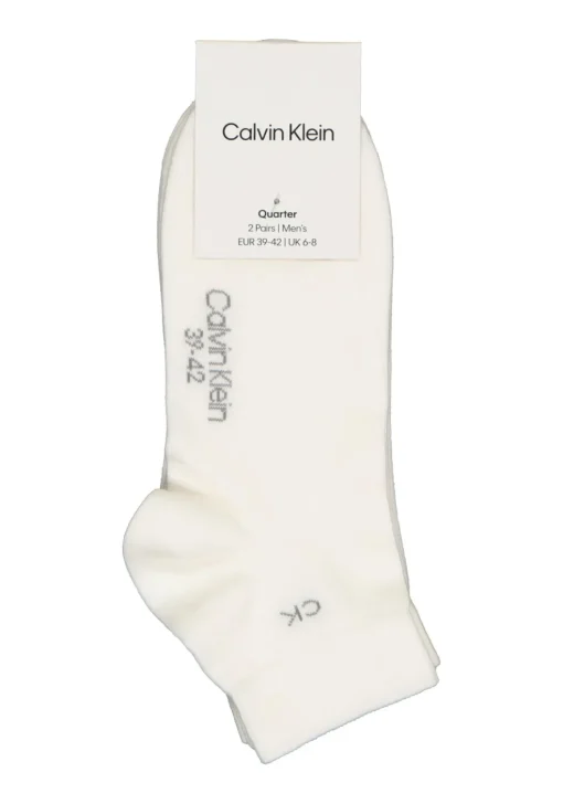 Calvin Klein herensokken Simon (2-pack), hoge enkelsokken, wit