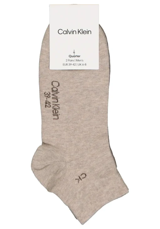 Calvin Klein herensokken Simon (2-pack), hoge enkelsokken, beige en lichtbruin