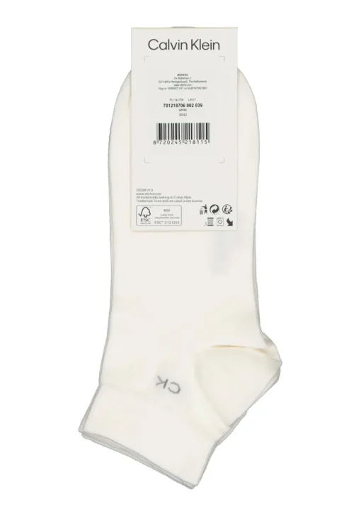 Calvin Klein herensokken Simon (2-pack), hoge enkelsokken, wit