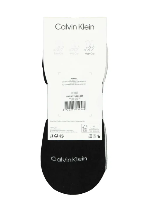 Calvin Klein herensokken Albert (3-pack), onzichtbare sokken, grijs, wit en zwart
