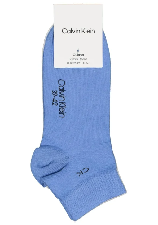 Calvin Klein herensokken Simon (2-pack), hoge enkelsokken, licht- en kobaltblauw