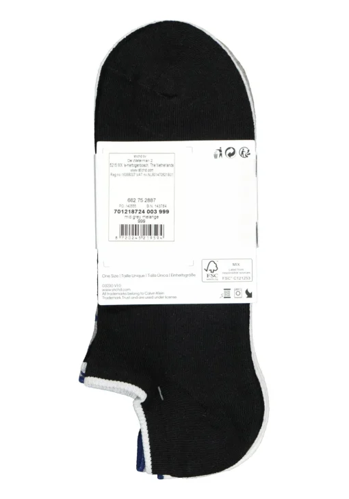 Calvin Klein herensokken Grant (3-pack), onzichtbare lage sportsokken, zwart, wit en grijs