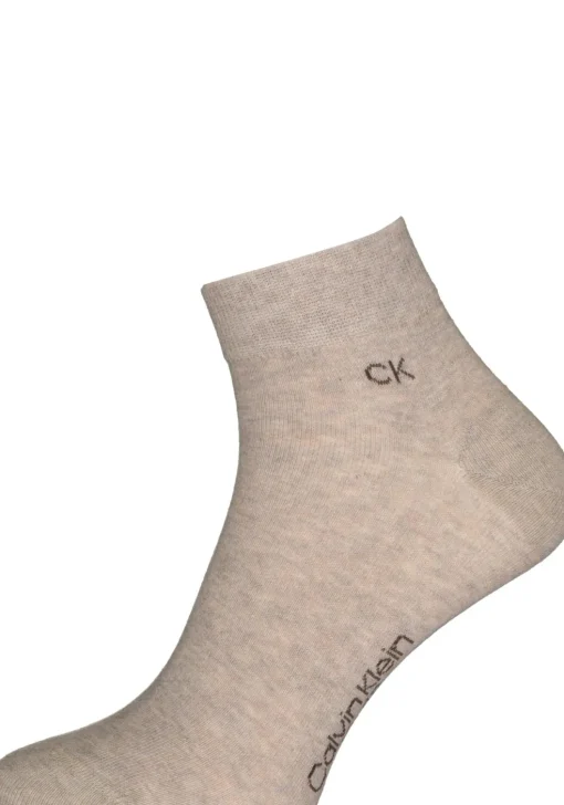 Calvin Klein herensokken Simon (2-pack), hoge enkelsokken, beige en lichtbruin