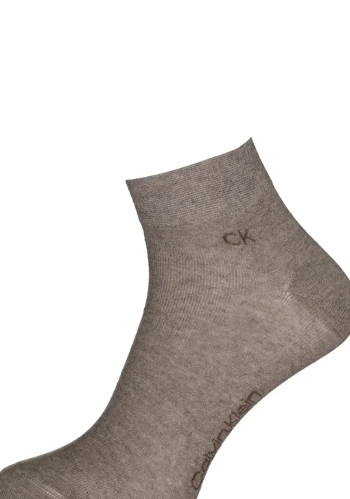 Calvin Klein herensokken Simon (2-pack), hoge enkelsokken, beige en lichtbruin