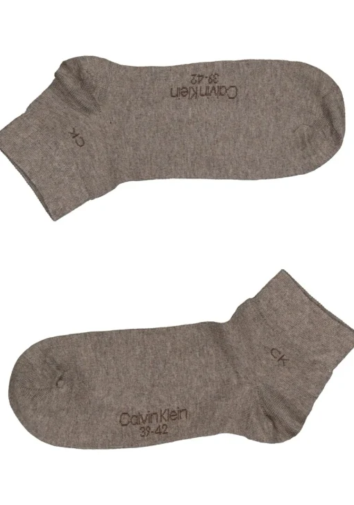 Calvin Klein herensokken Simon (2-pack), hoge enkelsokken, beige en lichtbruin