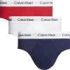 Calvin Klein Hipster Briefs (3-pack), heren slips, rood, wit, blauw