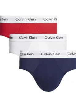 Calvin Klein Hipster Briefs (3-pack), heren slips, rood, wit, blauw