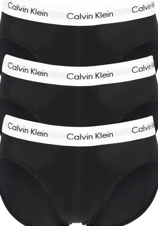 Calvin Klein hipster brief (3-pack), heren slips, zwart met witte band