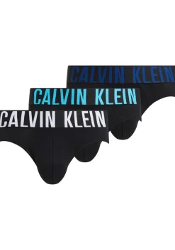 Calvin Klein Hipster Briefs (3-pack), heren slips, zwart met gekleurde tailleband