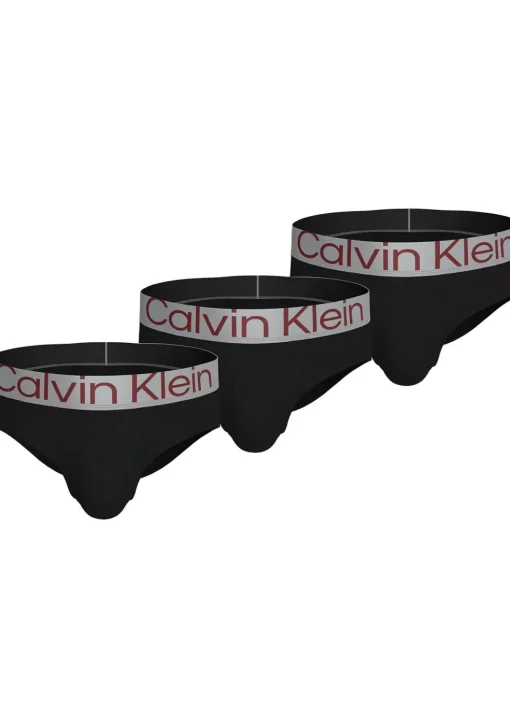 Calvin Klein Hipster Briefs (3-pack), heren slips, zwart met gekleurde tailleband
