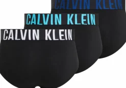 Calvin Klein Hipster Briefs (3-pack), heren slips, zwart met gekleurde tailleband