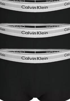 Calvin Klein Icon Cotton Stretch Low Rise trunks (3-pack), lage heren boxers kort, zwart
