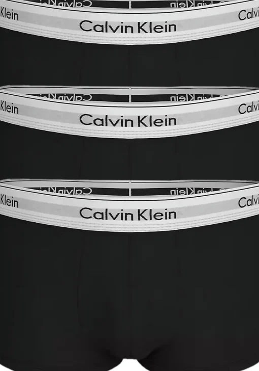 Calvin Klein Icon Cotton Stretch Low Rise trunks (3-pack), lage heren boxers kort, zwart