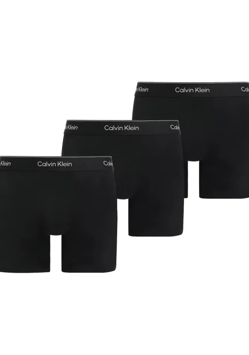 Calvin Klein Icon Cotton Stretch Boxer briefs (3-pack), heren boxers extra lang, zwart
