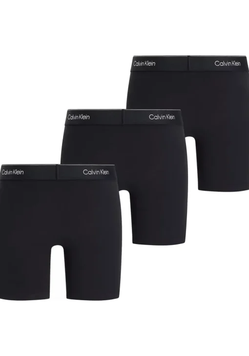 Calvin Klein Icon Cotton Stretch Boxer briefs (3-pack), heren boxers extra lang, zwart