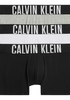 Calvin Klein Intense Power Cotton Trunks (3-pack), heren boxers normale lengte, zwart, wit, grijs