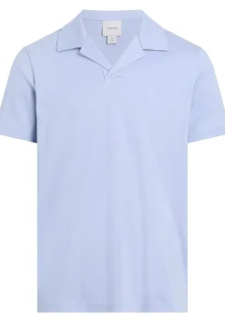 Calvin Klein Liquid Touch Slim Polo, heren poloshirt, blauw