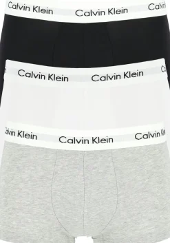 Calvin Klein low rise trunks (3-pack), lage heren boxers kort, zwart, grijs en wit