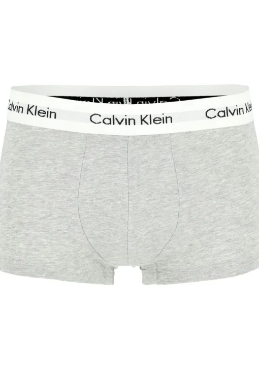 Calvin Klein low rise trunks (3-pack), lage heren boxers kort, grijs melange