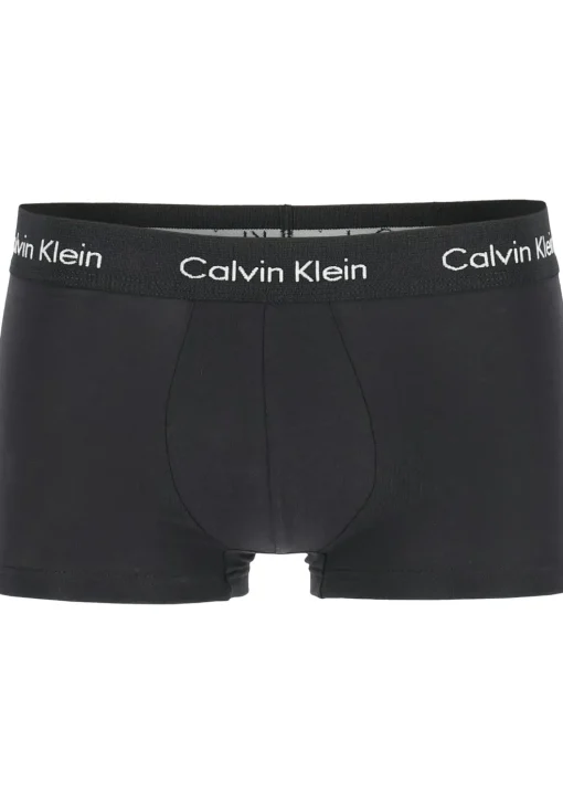 Calvin Klein low rise trunks (3-pack), lage heren boxers kort, zwart, grijs en logoprint