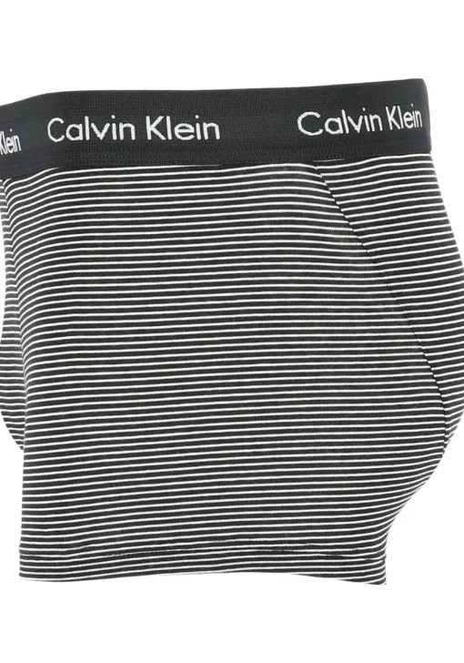 Calvin Klein low rise trunks (3-pack), lage heren boxers kort, zwart, wit en gestreept