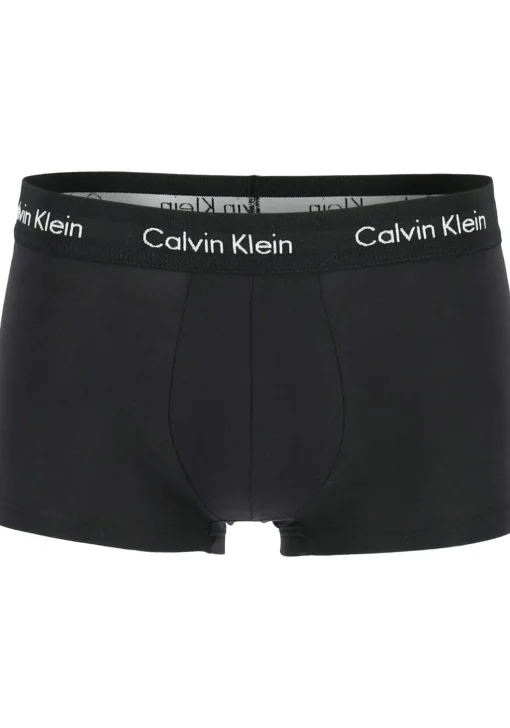 Calvin Klein low rise trunks (3-pack), lage heren boxers kort, zwart, wit en gestreept