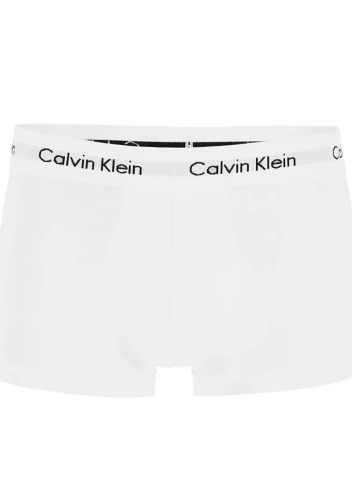Calvin Klein low rise trunks (3-pack), lage heren boxers kort, zwart, wit en gestreept
