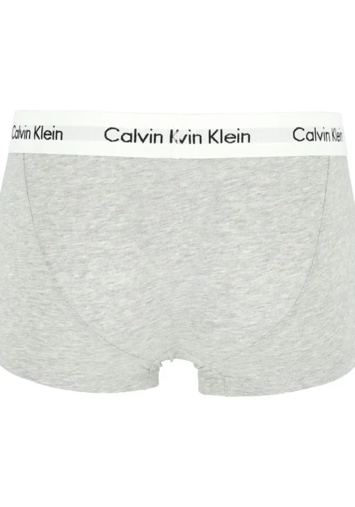 Calvin Klein low rise trunks (3-pack), lage heren boxers kort, grijs melange