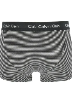 Calvin Klein low rise trunks (3-pack), lage heren boxers kort, zwart, wit en gestreept