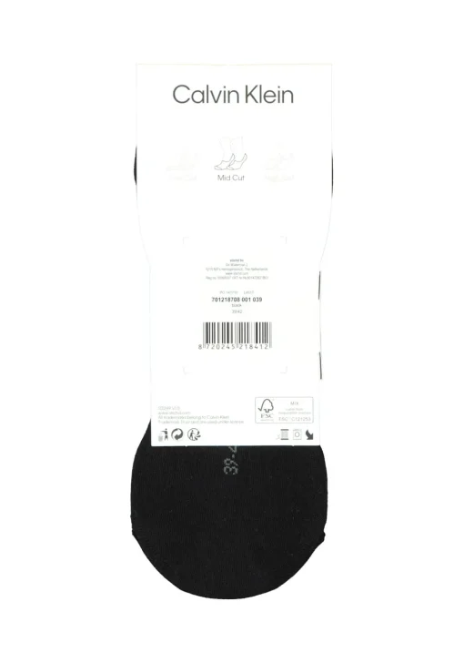 Calvin Klein Luca herensokken (2-pack), onzichtbare sneakersokken, zwart