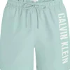 Calvin Klein Medium Drawstring swimshort, heren zwembroek, lichtgroen