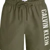 Calvin Klein Medium Drawstring swimshort, heren zwembroek, olijfgroen