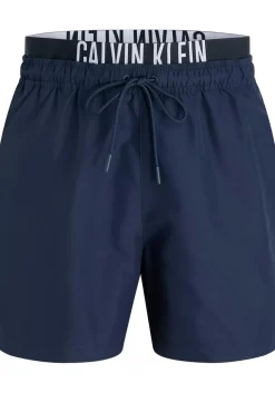 Calvin Klein Medium Drawstring Double Waistband swimshort, heren zwembroek, donkerblauw