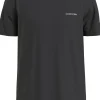 Calvin Klein Micro Logo Interlock T-shirt, heren T-shirt korte mouw O-hals, zwart