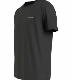Calvin Klein Micro Logo Interlock T-shirt, heren T-shirt korte mouw O-hals, zwart