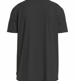 Calvin Klein Micro Logo Interlock T-shirt, heren T-shirt korte mouw O-hals, zwart