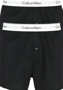Calvin Klein Modern Cotton Slim Fit Boxer (2-pack), wijde boxers katoen, zwart