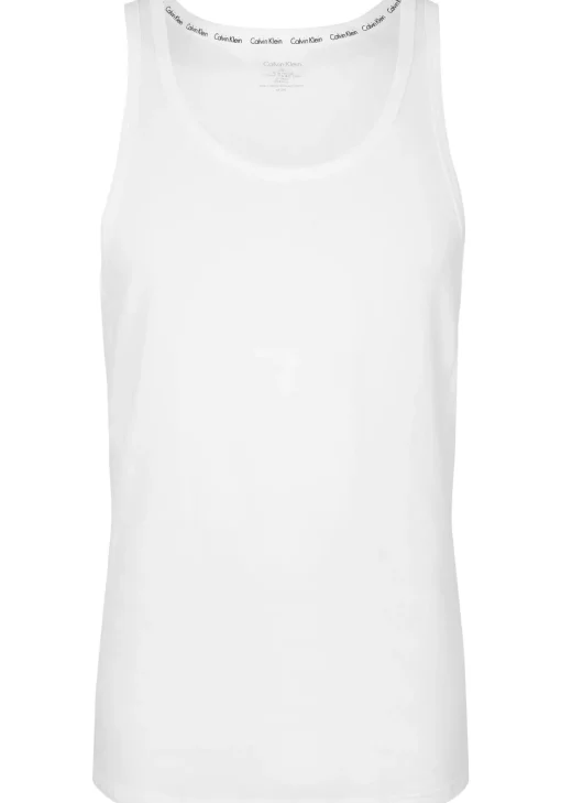 Calvin Klein Modern Cotton stretch Singlet (2-pack), O-hals heren singlets, wit