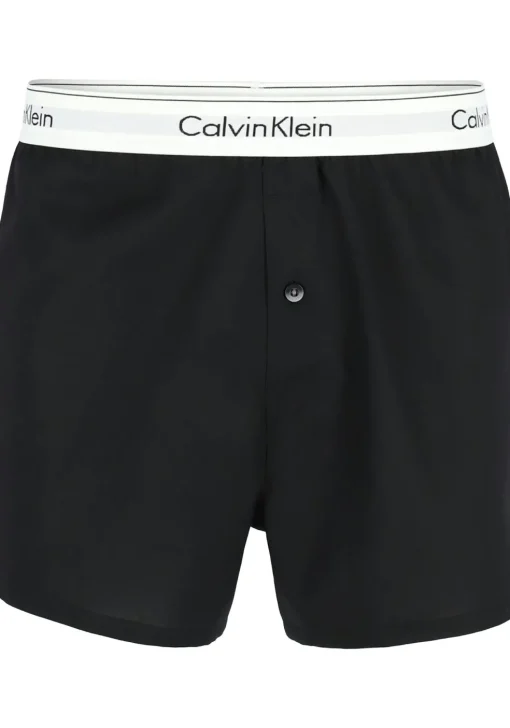Calvin Klein Modern Cotton Slim Fit Boxer (2-pack), wijde boxers katoen, zwart